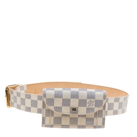 louis vuitton damier azur pochette solo belt|authentic louis vuitton damier azur.